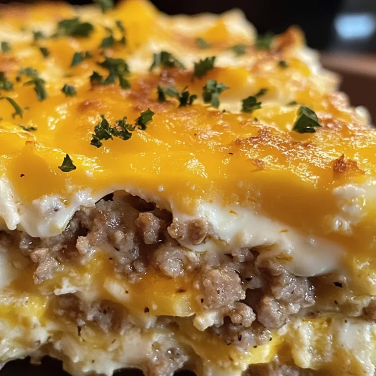 Sausage, Egg, and Cream Cheese Hashbrown Casserole