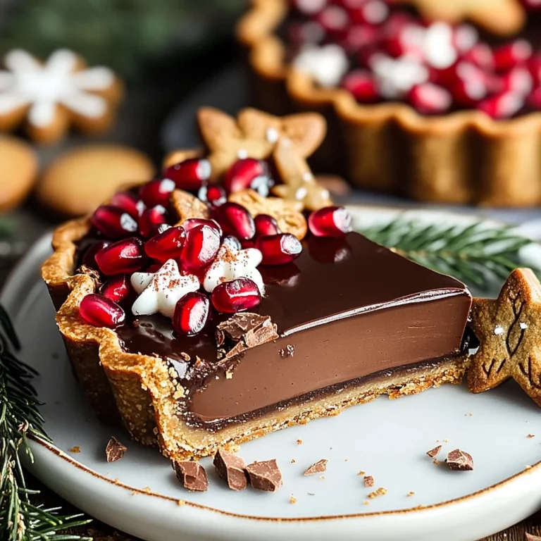 Vegan Gingerbread Chocolate Tart