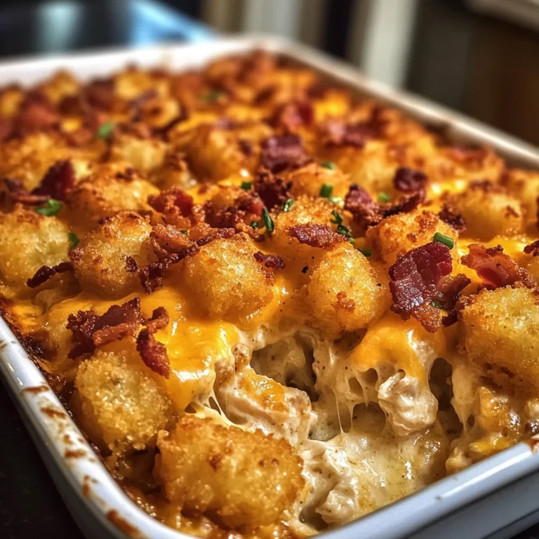 Chicken Bacon Ranch Tater Tot Casserole: A 450 Calorie Dish