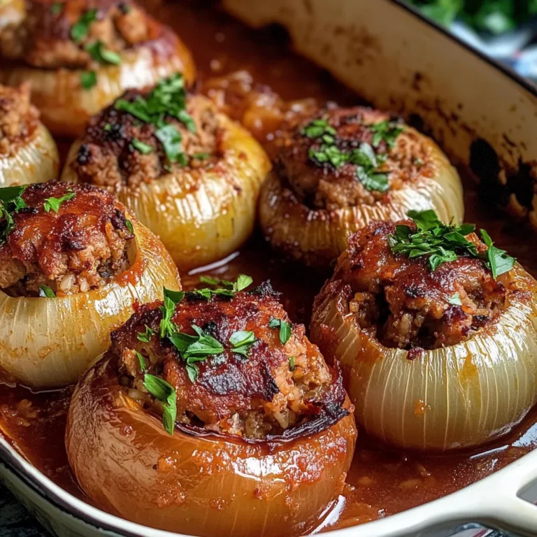Greek Stuffed Onions: Salantourmasi