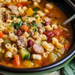 High Protein Minestrone Soup With Italian Sausage