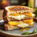 Honey Peach & White Cheddar Grilled Cheese