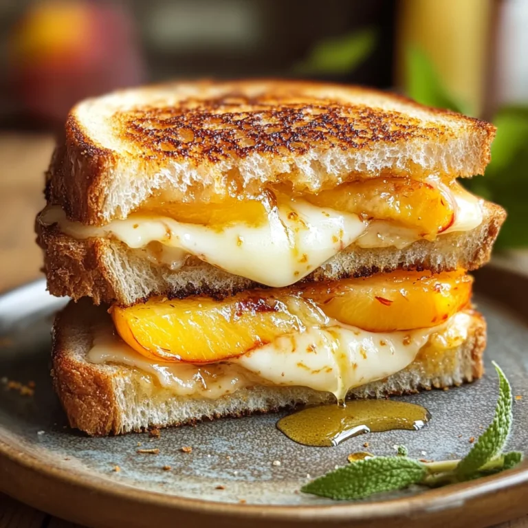 Honey Peach & White Cheddar Grilled Cheese