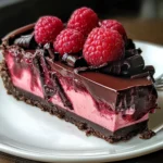 Indulge in Decadent Dark Chocolate Raspberry Cheesecake