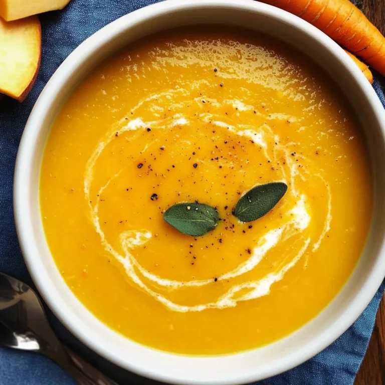 Roasted Butternut, Sweet Potato and Carrot Soup