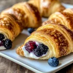 Berries and Cream Filled Croissants: A Flaky, Luscious Delight