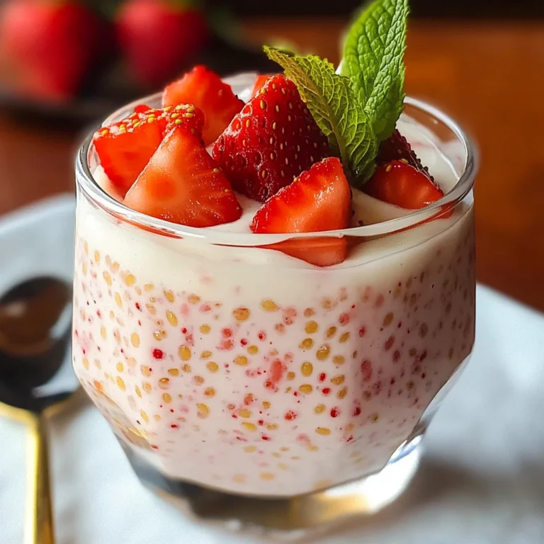 Easy 4-ingredient Strawberry Sago