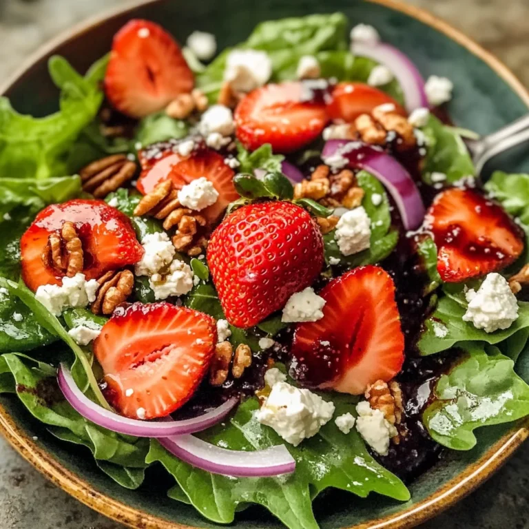 Easy Strawberry Salad with Vinaigrette Dressing