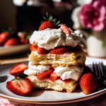 Homemade Strawberry Shortcakes with Strawberries and Perfect Whipped Cream