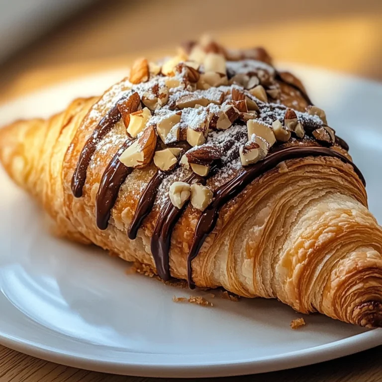 Irresistible Pear Chocolate Hazelnut Croissant Recipe