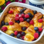 Overnight Croissant French Toast Casserole (video)