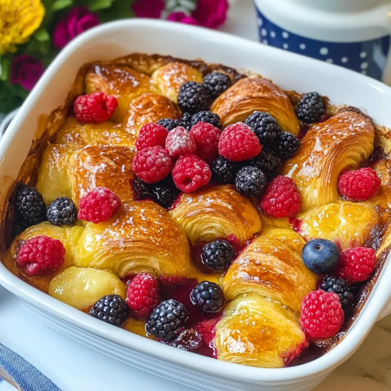 Overnight Croissant French Toast Casserole (video)