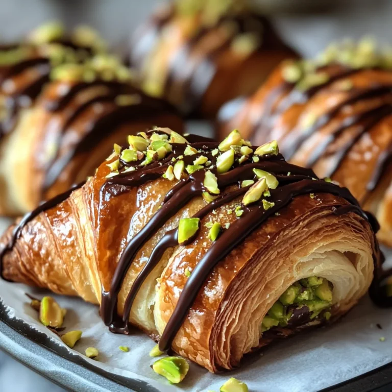 Pistachio Chocolate Croissants
