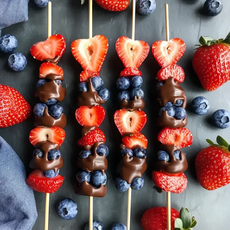 Quick Valentine and Day Fruit Skewers