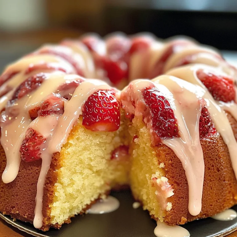 SOUR CREAM STRAWBERRY BUNDT CAKE