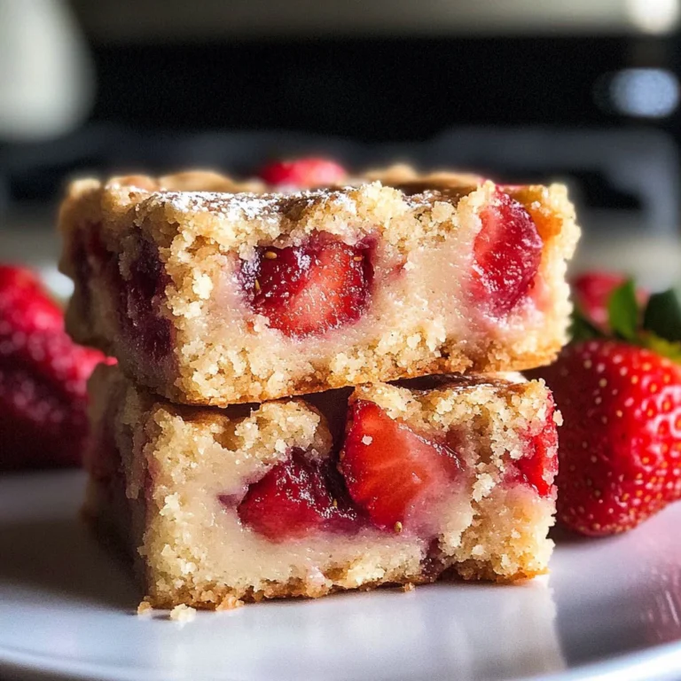 Strawberry Blondies {one bowl}