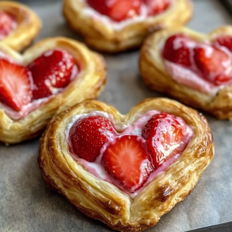 Strawberry Cream Cheese Heart Danishes