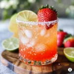 Strawberry Lime Mocktail Margarita