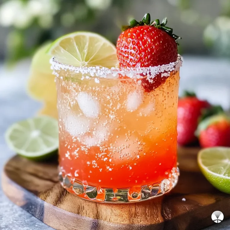 Strawberry Lime Mocktail Margarita