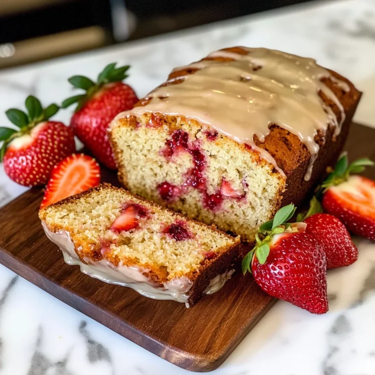 Strawberry Quick Bread with Fresh Berries