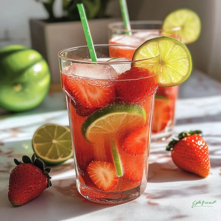Tart and Sweet Strawberry Limeade