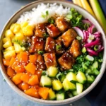 Teriyaki Chicken Poke Bowls
